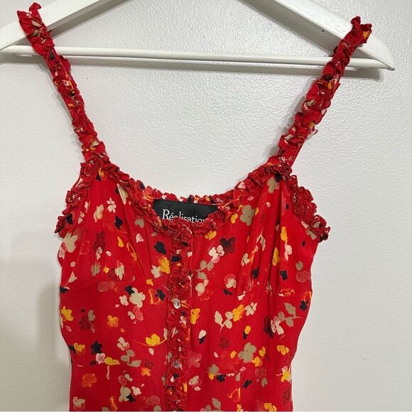 Realisation Par Red Floral Midi Dress - Picture 4 of 6